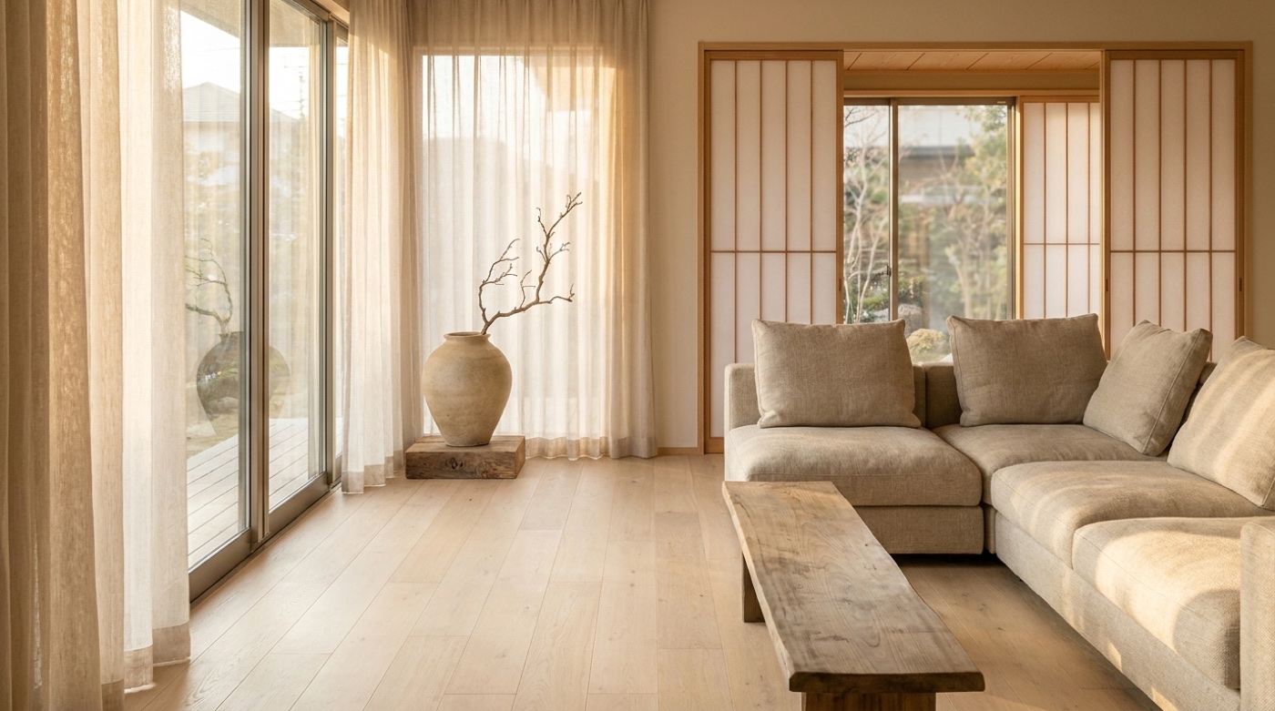 A serene Japanese living room